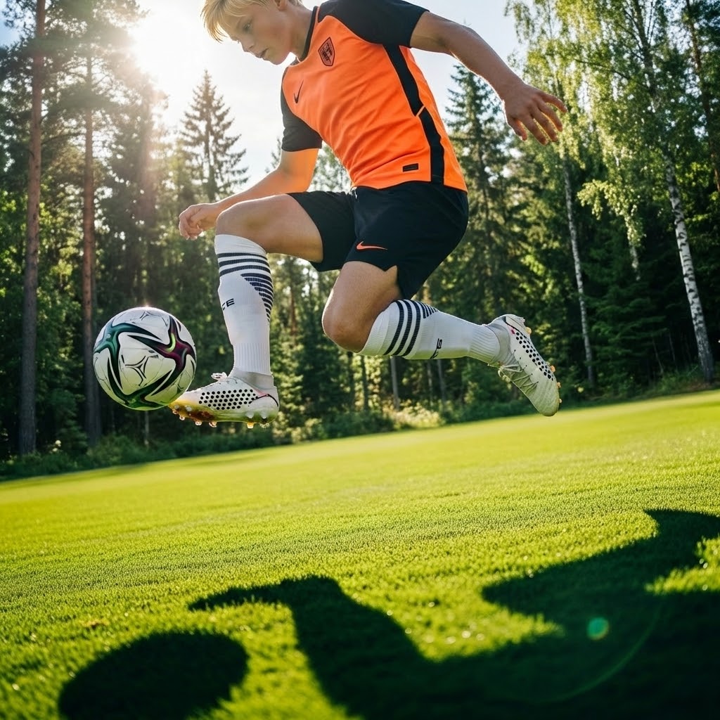 HYPER Grip Socks i aksjon p&aring; fotballbanen